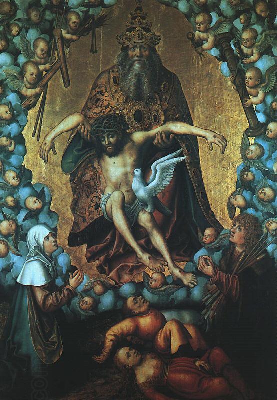 Lucas  Cranach The Trinity oil painting picture